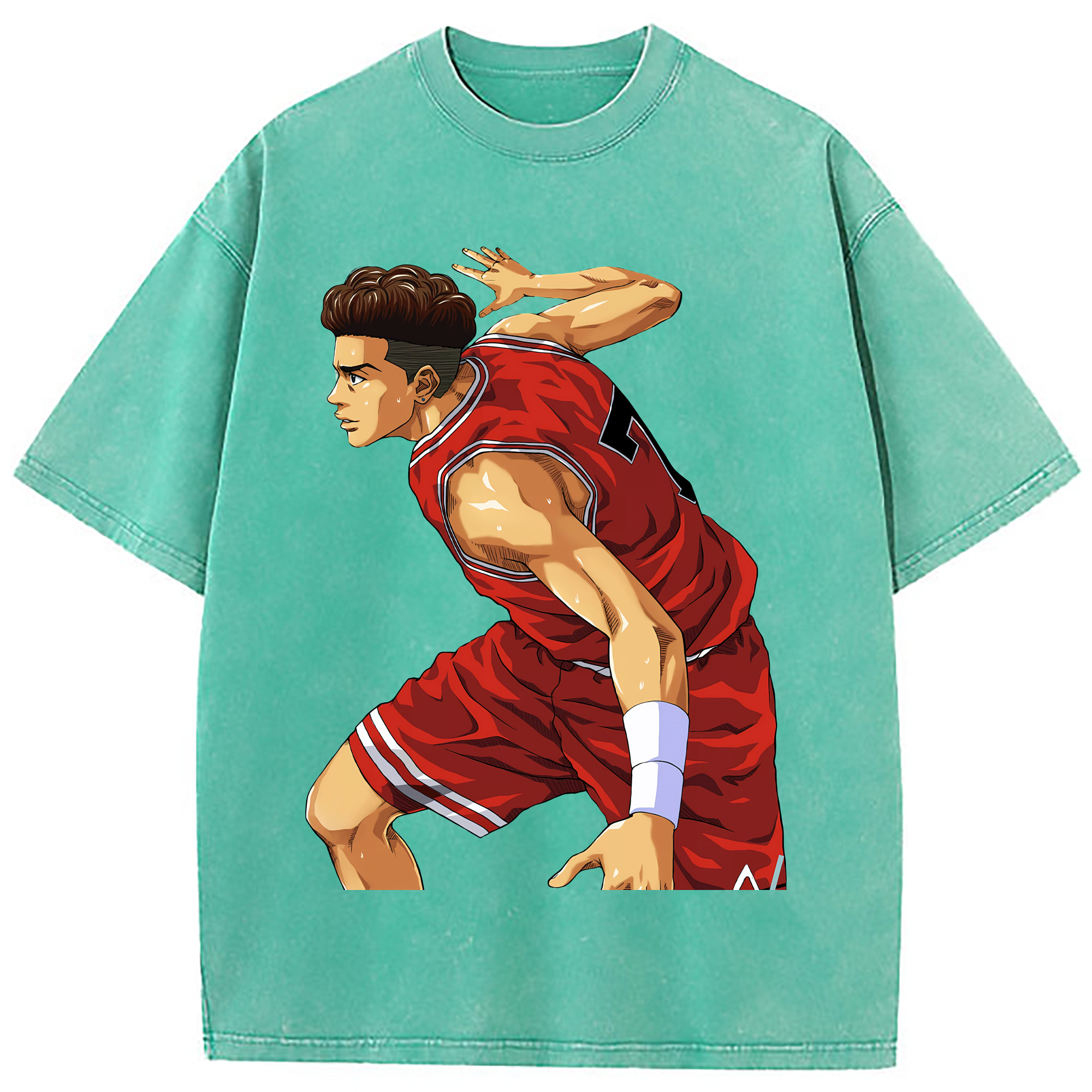 （画像用） SLAM DUNK／スラムダンク 綿100% ヴィンテージ風 半袖Tシャツ（フロントプリント）